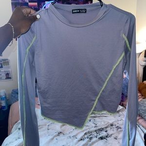 SHEIN Long sleeve gray croptop
